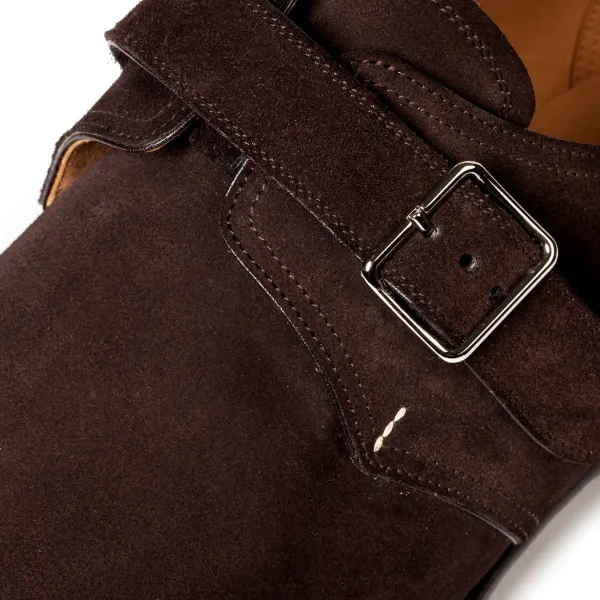 Saint Crispin's Monk Made Of Dark Brown Suede "Hunting"