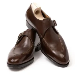 Saint Crispin's Monk "Split Toe Apron" Made Of Brown Calfskin - Purely Handcrafted