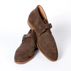 Saint Crispin's Monk-Bootee Made Of Brown Suede