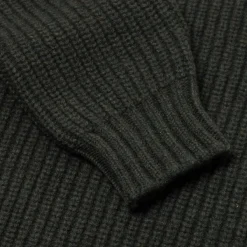 William Lockie Moss Green Pure Lambswool Sweater
