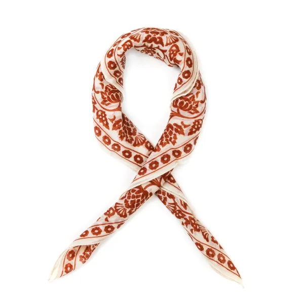 Anderson u0026 Sheppard Neck-Square "Provence Geometric" Made Of Cashmere And Silk
