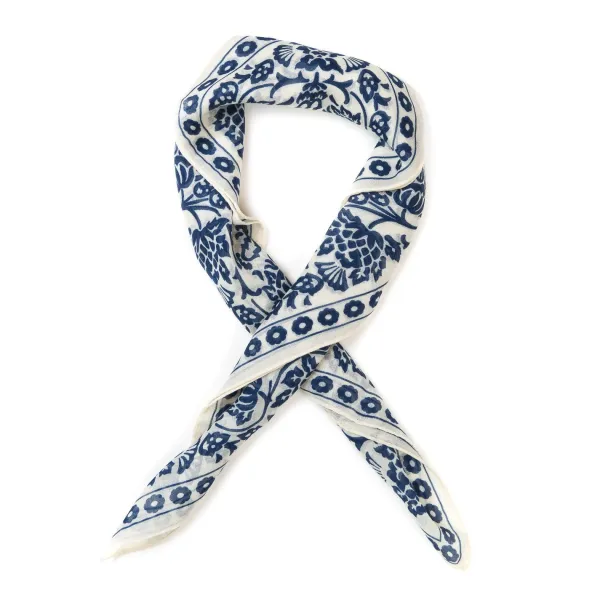 Anderson u0026 Sheppard Neck-Square "Provence Geometric" Made Of Cashmere And Silk