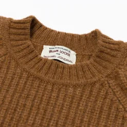 William Lockie Nougat Brown Sweater "Joss Earl" Made Of Pure Lambswool - 8