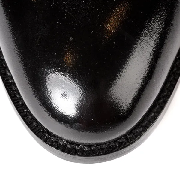 Saint Crispin's Oxford "Seamless" Made Of Black Hand-Crafted Calfskin - Purely Handcra