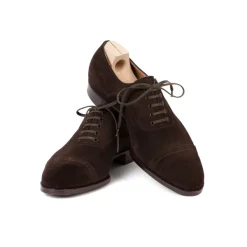 Saint Crispin's Oxford "Straight Tip" Aus Dunkelbraunem Wildleder - Reine Handarbeit