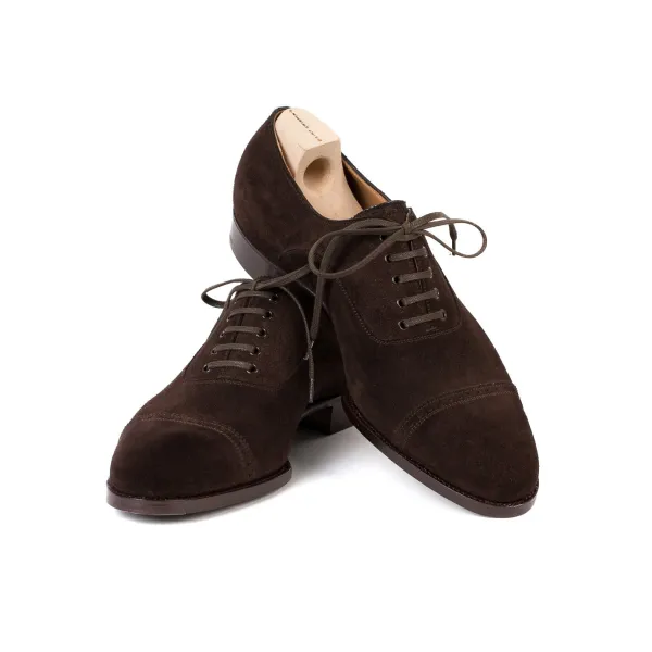 Saint Crispin's Oxford "Straight Tip" Aus Dunkelbraunem Wildleder - Reine Handarbeit