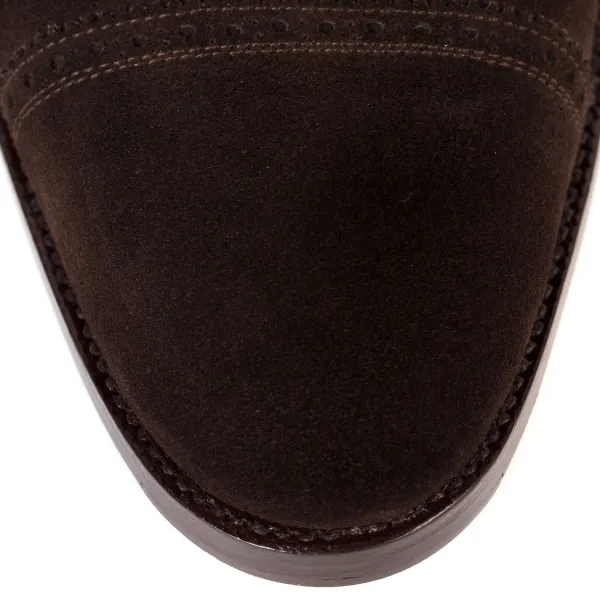 Saint Crispin's Oxford "Straight Tip" Aus Dunkelbraunem Wildleder - Reine Handarbeit