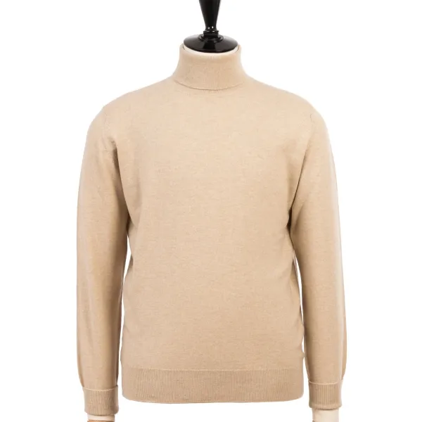 William Lockie Oxton Rollneck Sweater In Fine Scottish 1 Ply Cashmere