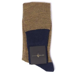 Sozzi Patterned Knee Sock "Herringbone Pattern" From Merino Wool