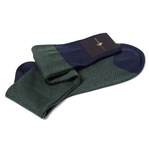 Sozzi Patterned Knee Sock "Herringbone Pattern" From Merino Wool
