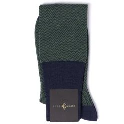 Sozzi Patterned Knee Sock "Herringbone Pattern" From Merino Wool