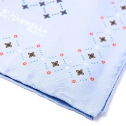 E. Marinella Patterned Pochette In Pure English Silk - Handrolled