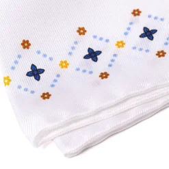 E. Marinella Patterned Pochette In Pure English Silk - Handrolled