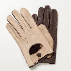 Thomas Riemer Wien Perforated Glove "Salzburgring" Made Of Peccary Leather