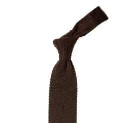 Petronius X Mj: Knitted Tie "Crochet" Made Of Pure Cashmere