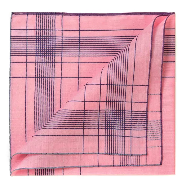 Simonnot-Godard Pink Patterned Handkerchief "Harlan" Made Of Cotton