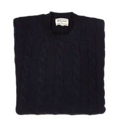 William Lockie Plait Jumper "Chirnside Cable" In Pure Scottish 4 Ply Cashmere Sweater