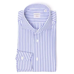 Borriello Pure Cotton Striped Shirt "Jermyn Stripe" - Handmade
