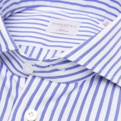 Borriello Pure Cotton Striped Shirt "Jermyn Stripe" - Handmade