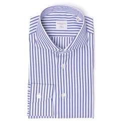Borriello Pure Cotton Striped Shirt "Jermyn Stripe" - Handmade