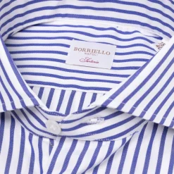 Borriello Pure Cotton Striped Shirt "Jermyn Stripe" - Handmade