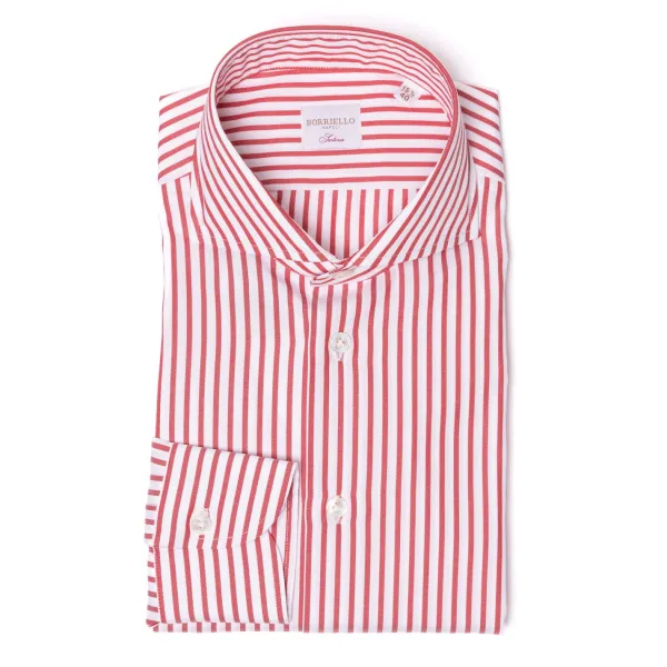 Borriello Pure Cotton Striped Shirt "Jermyn Stripe" - Handmade