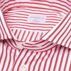 Borriello Pure Cotton Striped Shirt "Jermyn Stripe" - Handmade