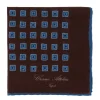 Cesare Attolini Pure Wool Pocket Square "Medaglioni Incornicato