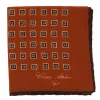 Cesare Attolini Pure Wool Pocket Square "Medaglioni Incornicato