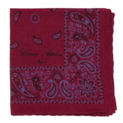 Cesare Attolini Pure Wool Pocket Square "Reni E Paisley