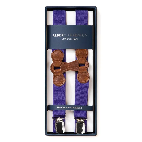 Albert Thurston Purple Elastic Braces "Infinity" With Clips
