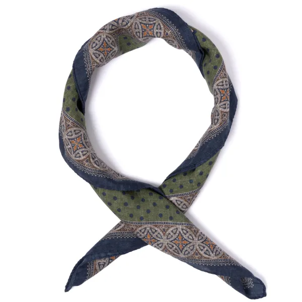 Manifatture Rosi Rosi Collection X Mj: Cotton And Silk "Polka Dot Neck-Square" Scarf