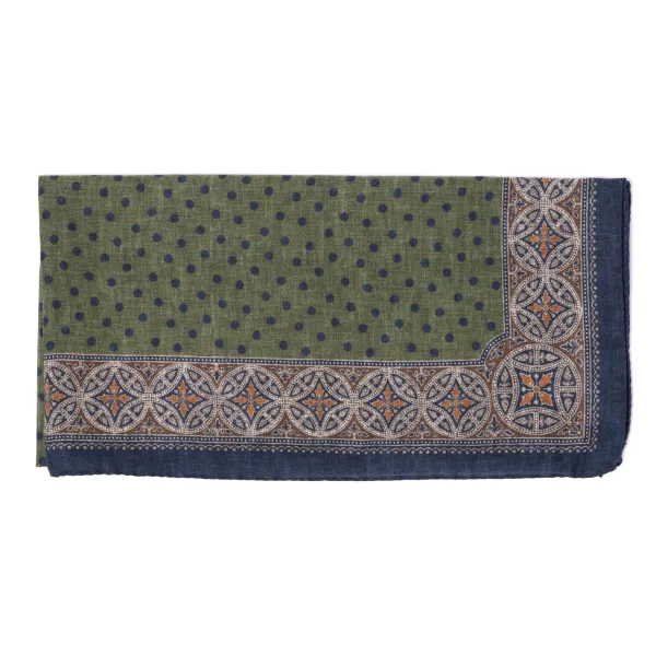 Manifatture Rosi Rosi Collection X Mj: Cotton And Silk "Polka Dot Neck-Square" Scarf