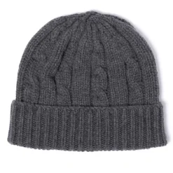 Manifatture Rosi Rosi Collection X Mj: Knitted Hat "Cable Beanie" In Pure Cashmere