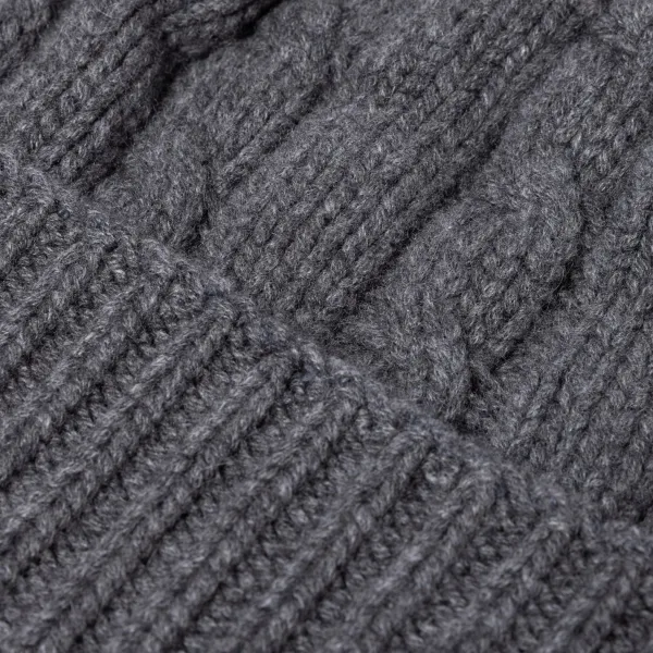 Manifatture Rosi Rosi Collection X Mj: Knitted Hat "Cable Beanie" In Pure Cashmere