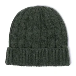 Manifatture Rosi Rosi Collection X Mj: Knitted Hat "Cable Beanie" In Pure Cashmere