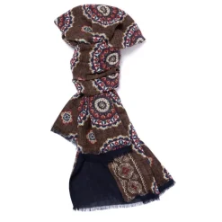 Manifatture Rosi Rosi Collection X Mj: Modal And Cashmere "Round Geometric" Tube Scarf