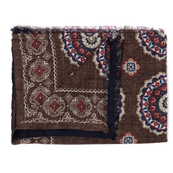 Manifatture Rosi Rosi Collection X Mj: Modal And Cashmere "Round Geometric" Tube Scarf