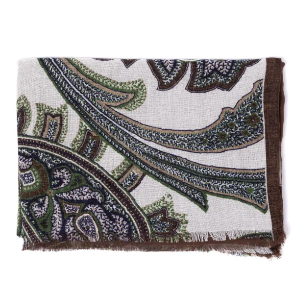 Manifatture Rosi Rosi Collection X Mj: Modal And Cashmere "Giant Paisley" Tube Scarf