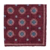 Manifatture Rosi Rosi Collection X Mj: Pocket Square "New Flower Double Print" In Pure