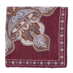 Manifatture Rosi Rosi Collection X Mj: Pocket Square "Paisley Square Double Print" In P
