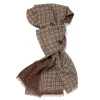Manifatture Rosi Rosi Collection X Mj: Scarf "Bormio Double" In Merino Wool And Cashmer
