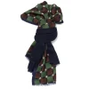 Manifatture Rosi Rosi Collection X Mj: Tubular Scarf "Crossed Circles" In Modal And Cas