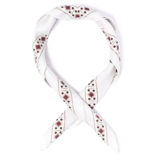 Manifatture Rosi Rosi Collection X Mj: Wild Paisley Neck-Square Scarf In Cotton And Sil