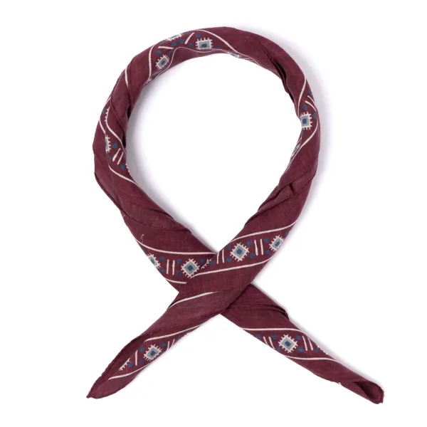 Manifatture Rosi Rosi Collection X Mj: Wild Paisley Neck-Square Scarf In Cotton And Sil