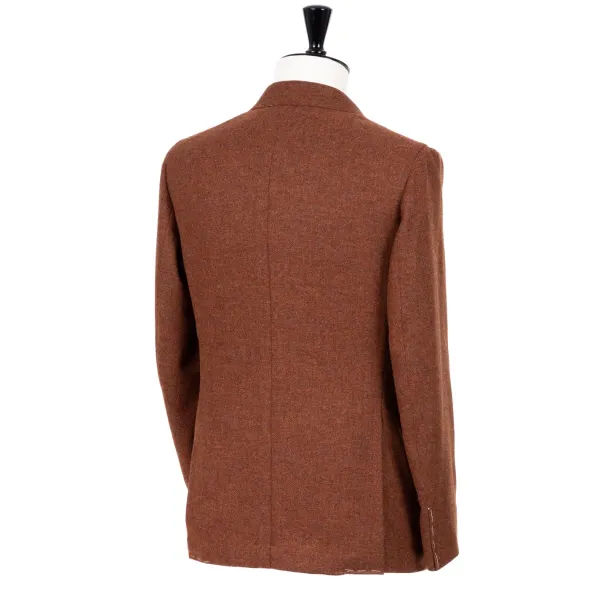 De Petrillo Rust Brown Jacket "Il Cacciatore"" Made Of Wool And Cashmere - Handmad
