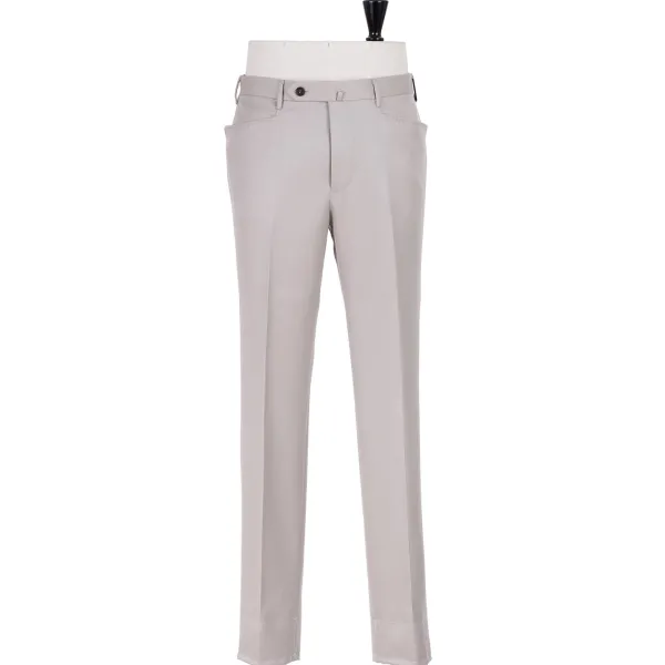 Rota Sartorial Sand Colored Pants "Carrettiera Tondo" In Pure Cavalry Wool - Rota Sar