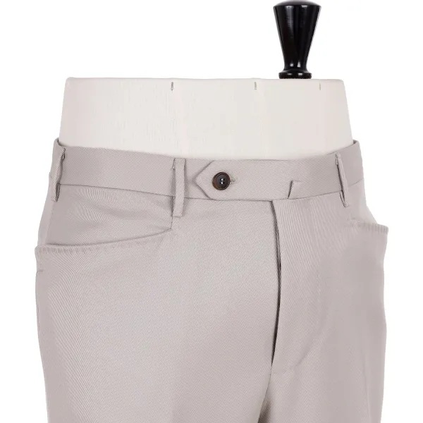 Rota Sartorial Sand Colored Pants "Carrettiera Tondo" In Pure Cavalry Wool - Rota Sar