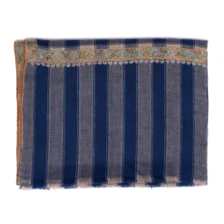 Yaser Shaw Scarf "Ayodhya" Made Of Finest Hand Embroidered Pashmina Cashmere - Pu