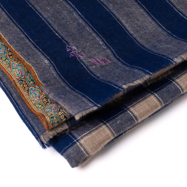Yaser Shaw Scarf "Ayodhya" Made Of Finest Hand Embroidered Pashmina Cashmere - Pu